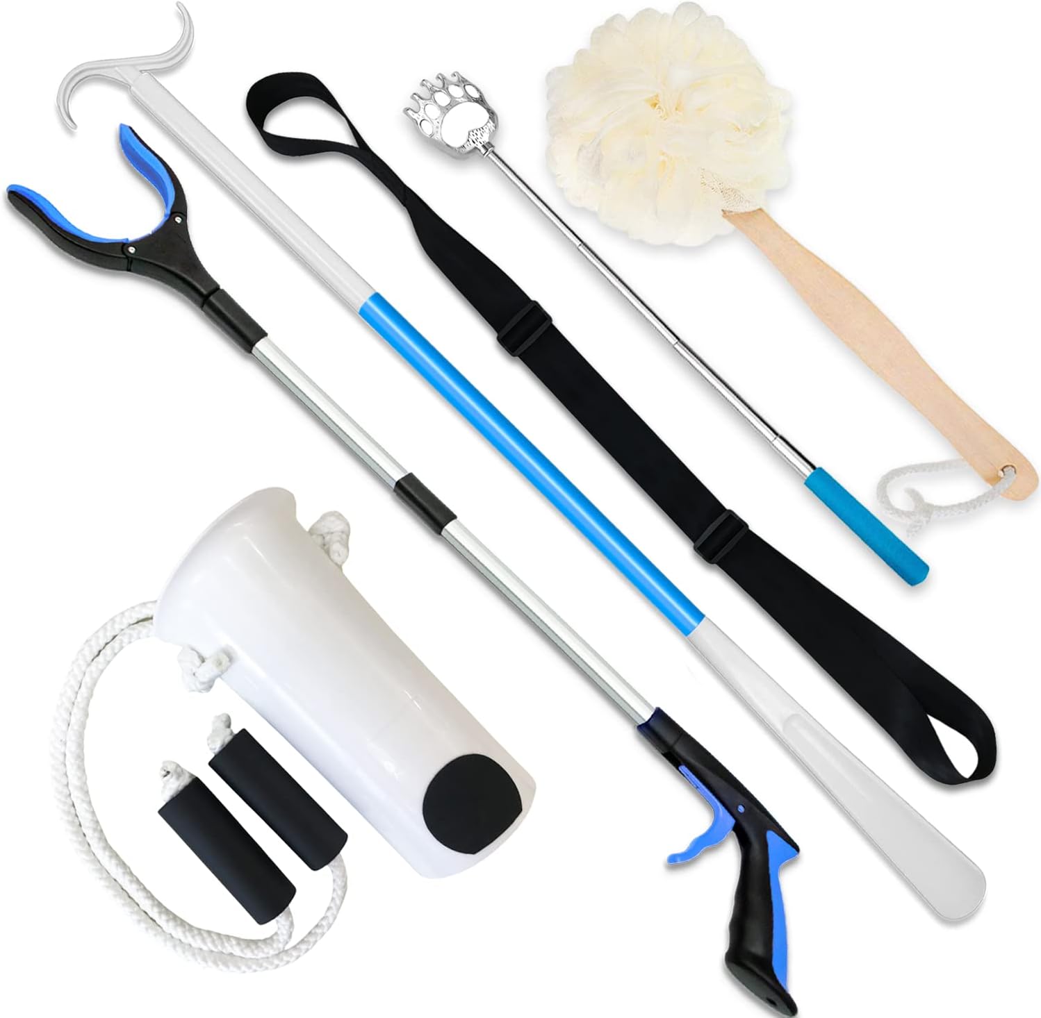 Hip Replacement Recovery Kit, 7-in-1 Dressing & Bath Aid Set for Seniors

