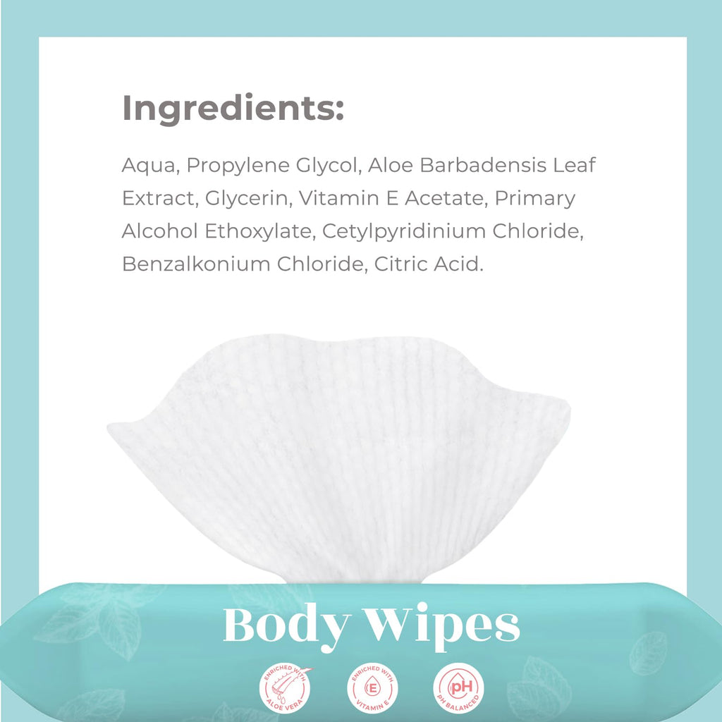 PiPA MiNT XL Bath Wipes for Adults No-Rinse Body & Face Cleansing 140 Wipes

