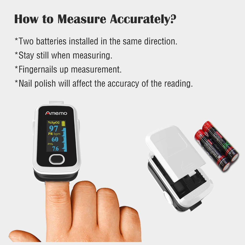 Pulse Oximeter with OLED Display, Fingertip Oxygen Saturation Monitor

