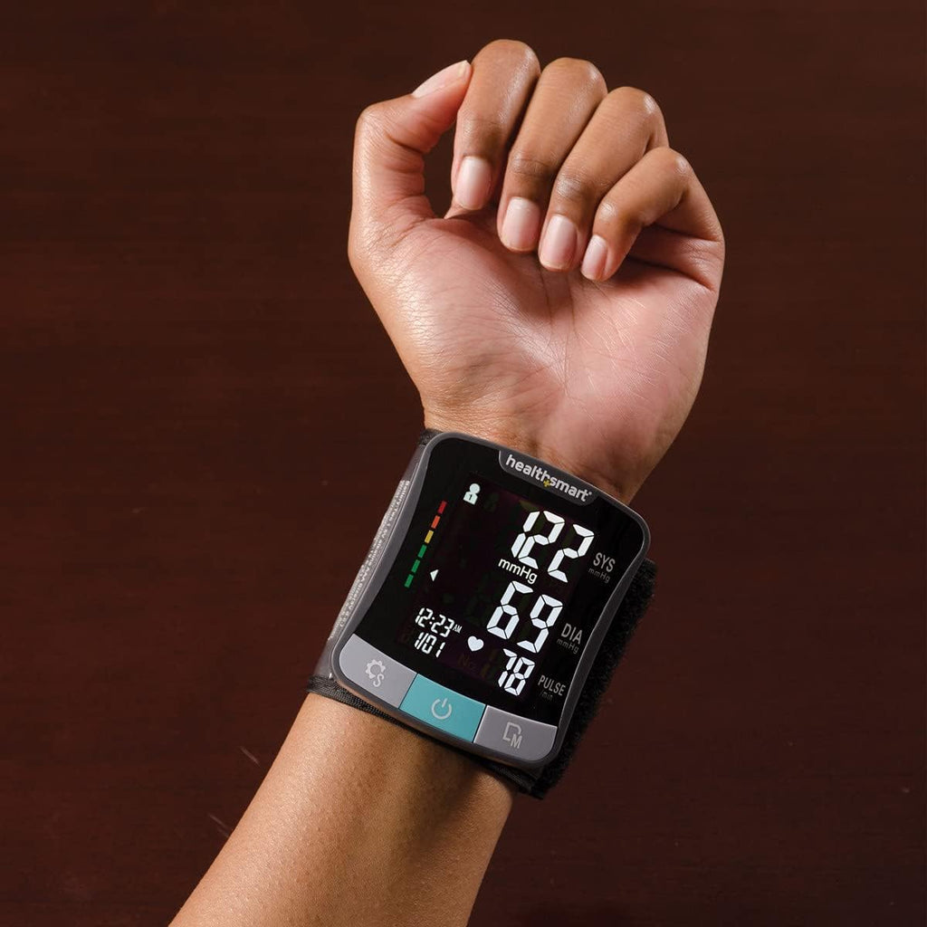 HealthSmart Digital Talking Wrist Blood Pressure Monitor, Pulse and Irregular Heartbeat

