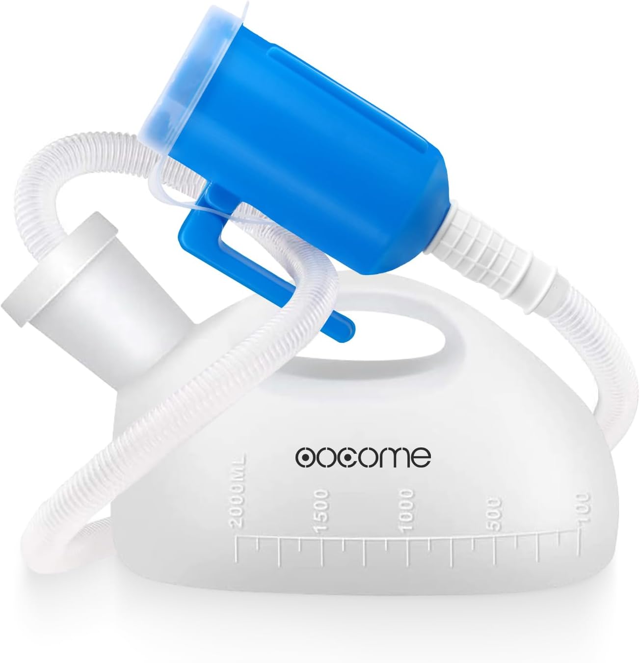 OOCOME Portable Male Urinal Bottle Spill-Proof Reusable 2000ml with Lid Tube

