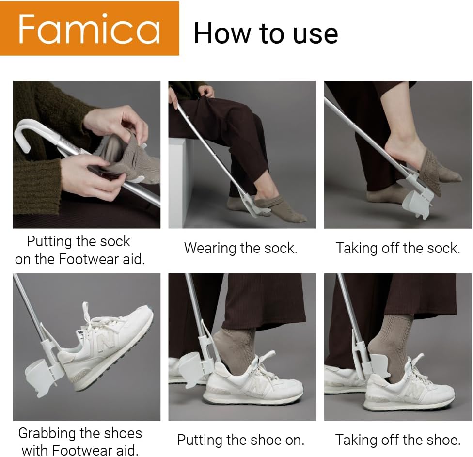 Sock Aid Device, Footwear Helper Tool for Seniors and Limited Mobility

