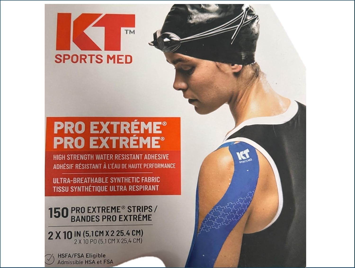 KT Tape PRO Extreme Synthetic Kinesiology Athletic Tape, Precut Jumbo Strips, 150 ct

