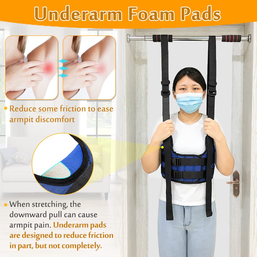 Back Stretcher Lumbar Traction Belt Spine Decompression Harness Portable Stretching Device

