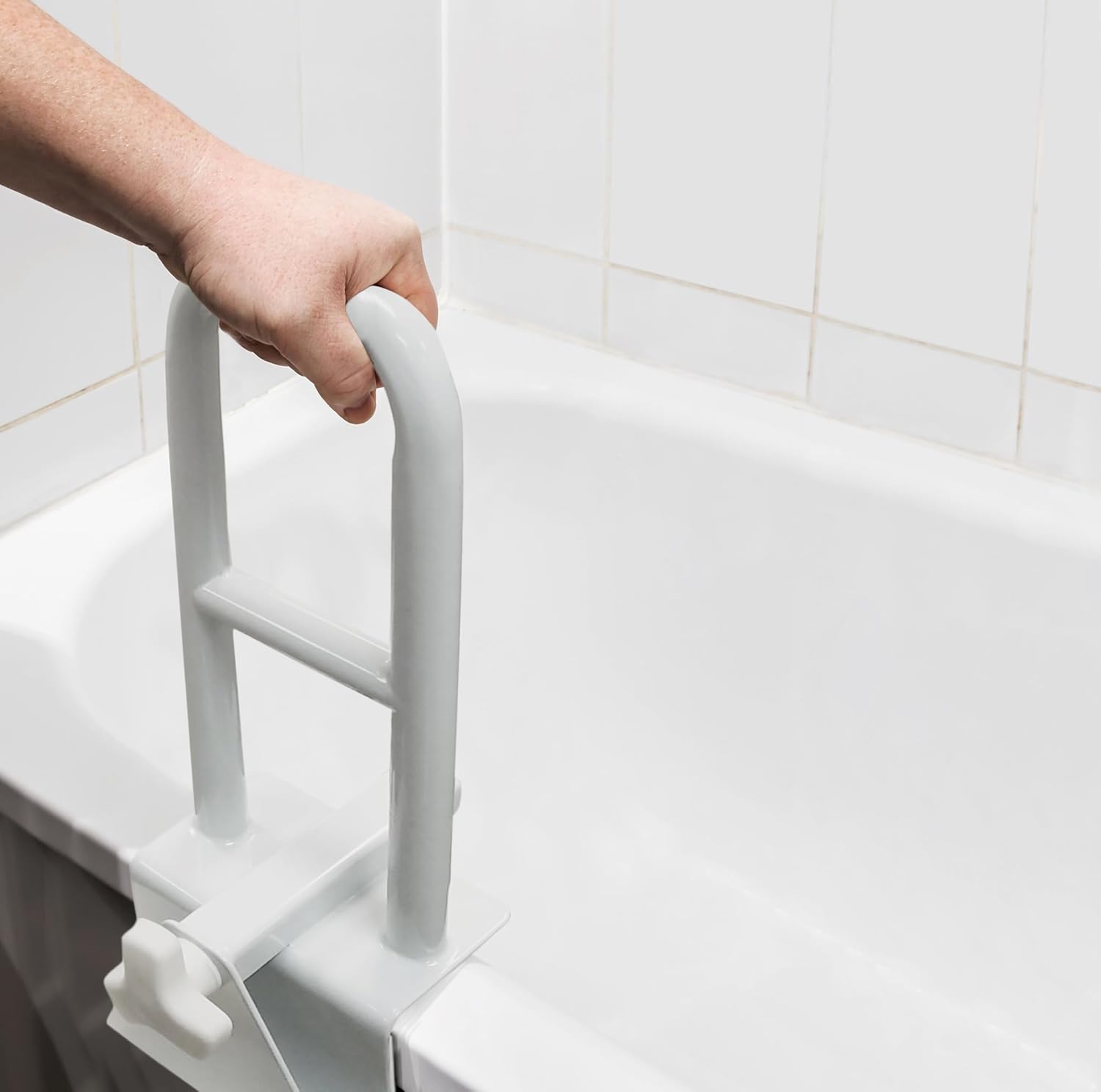 Vaunn Medical Bathtub Safety Rail Shower Grab Bar Handle, Stainless Steel

