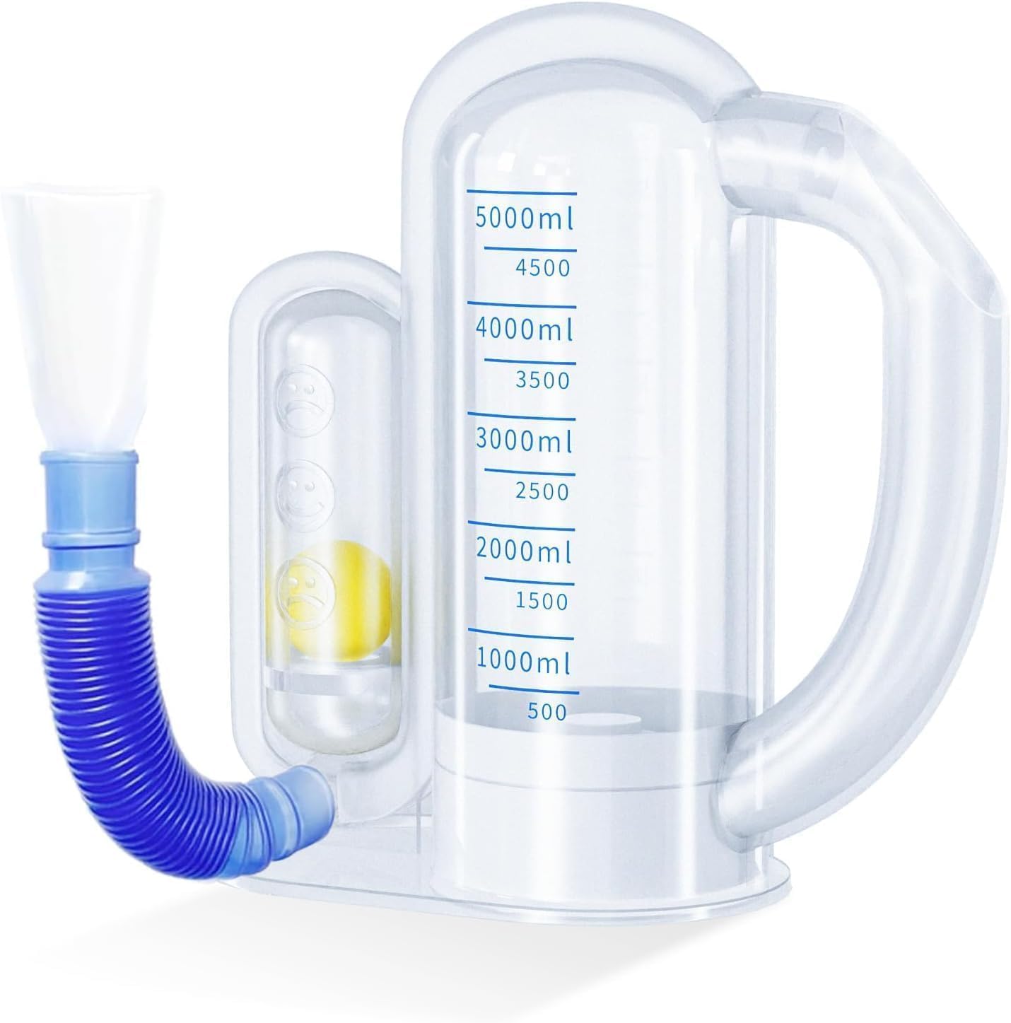 Incentive Spirometer Breathing Trainer Lung Exerciser with Mouthpiece and Flexible Tube

