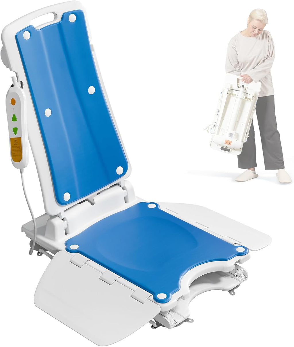 VOCIC Electric Chair Lift for Floor, Remote Control Fall Assist Device

