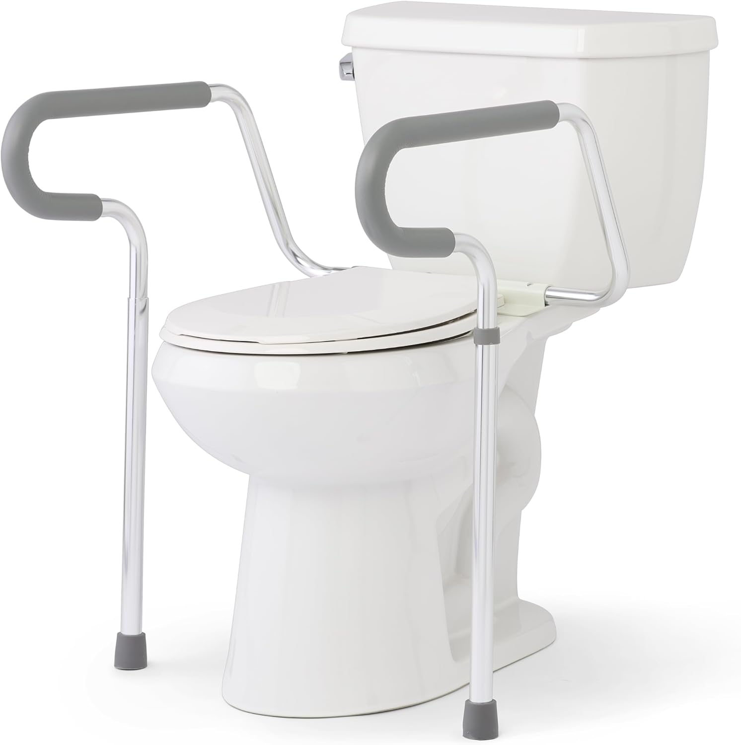 Medline Guardian Adjustable Toilet Safety Rail, Aluminum Grab Bar

