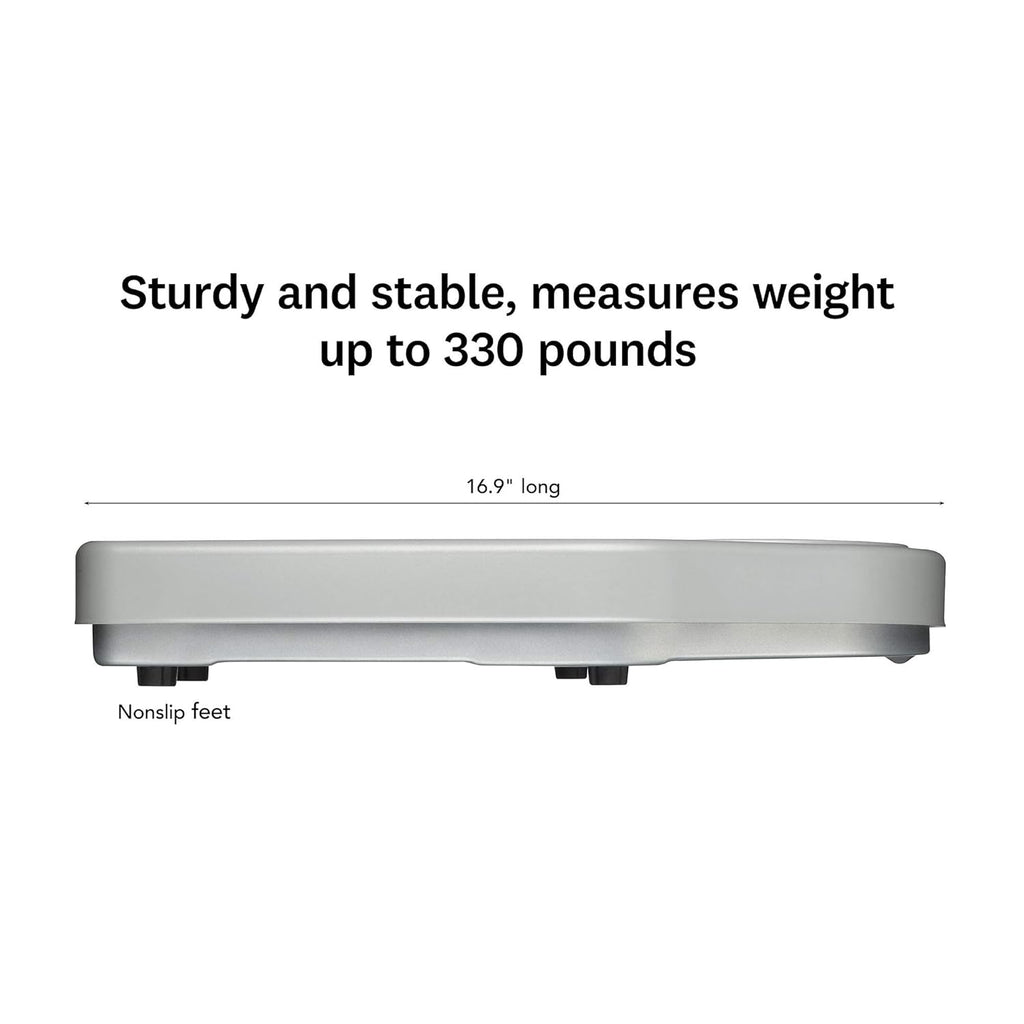Conair Thinner Extra-Large Analog Dial Bathroom Scale for Body Weight, 330 lb

