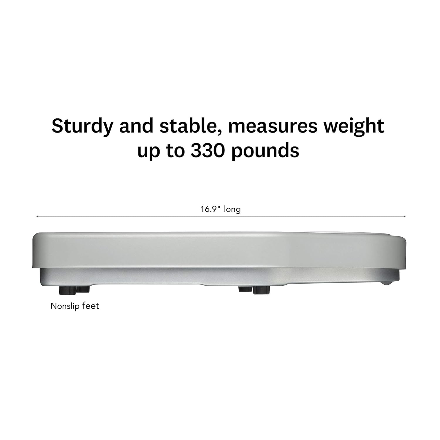 Conair Thinner Extra-Large Analog Dial Bathroom Scale for Body Weight, 330 lb

