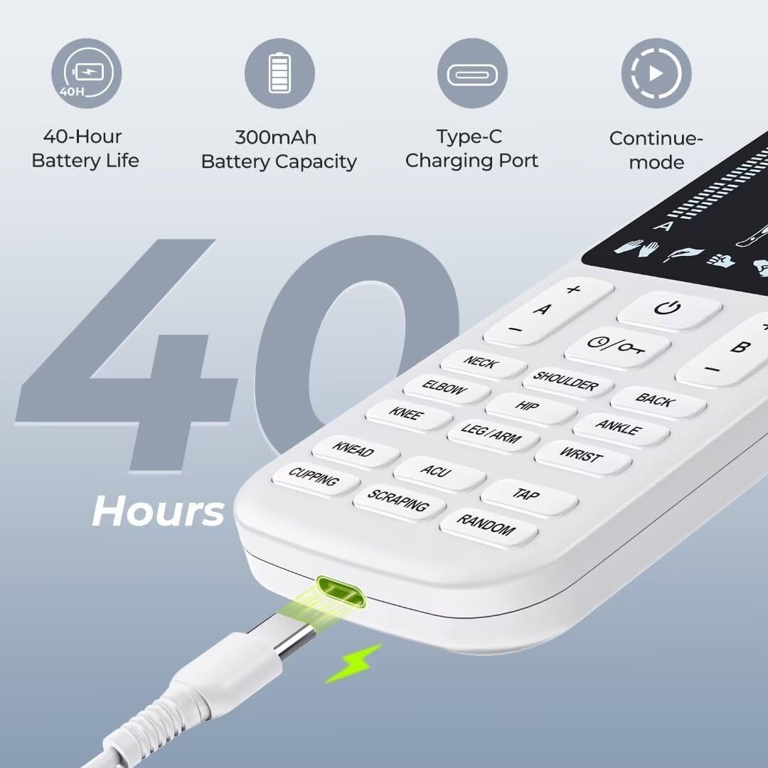 AUVON TENS EMS Muscle Stimulator 4-Output Electric Pain Relief Massager

