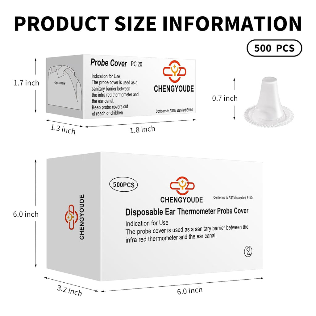 Braun Ear Thermometer Probe Covers, Disposable Lens Filters, Refill Caps

