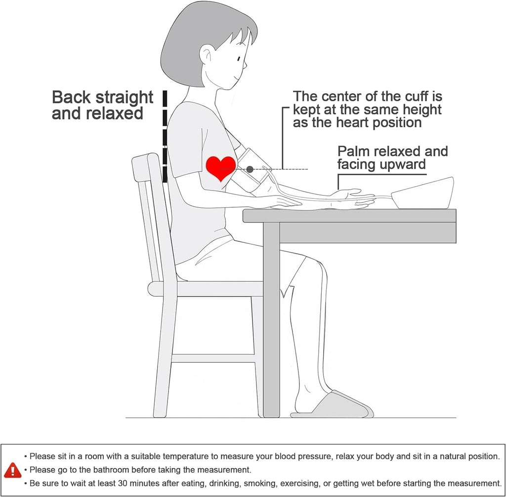 love Automatic Upper Arm Blood Pressure Monitor with Cuff and Voice Guide

