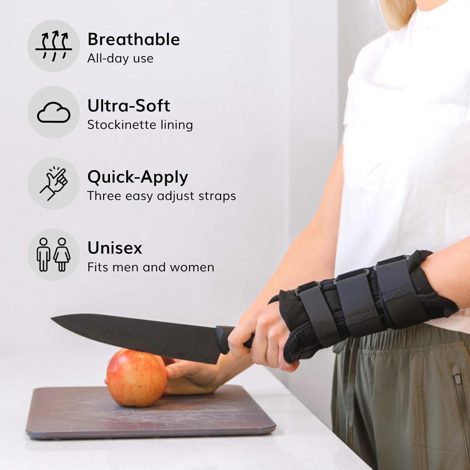 BraceAbility Volar Wrist Splint Support Brace for Carpal Tunnel, Sprains, Arthritis

