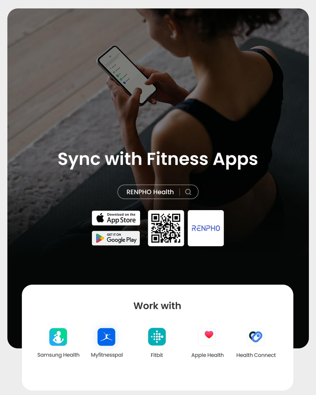 RENPHO Elis 2X Smart Body Weight Scale with BMI, Body Fat, Muscle Mass, Bluetooth

