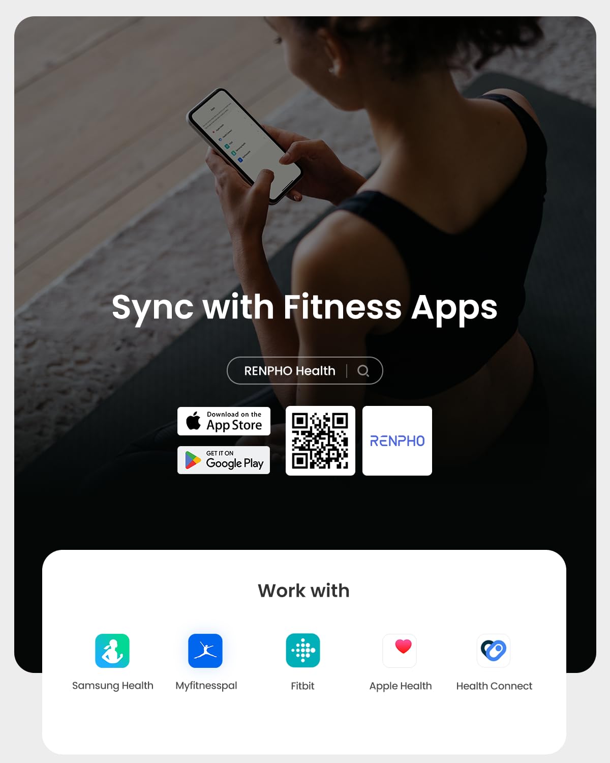 RENPHO Elis 2X Smart Body Weight Scale with BMI, Body Fat, Muscle Mass, Bluetooth

