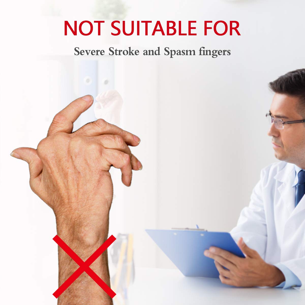 OSK Soft Functional Resting Hand Splint for Flexion Contractures Stroke Night Brace

