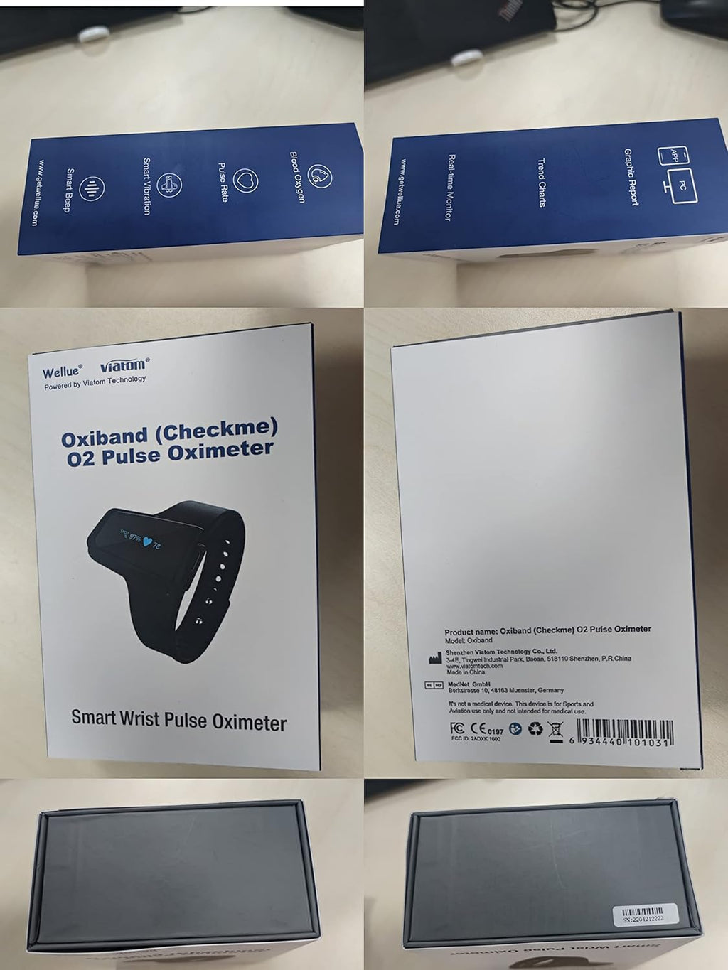Wellue Wrist Pulse Oximeter with Bluetooth, Rechargeable SPO2 Monitor, Audio Alerts

