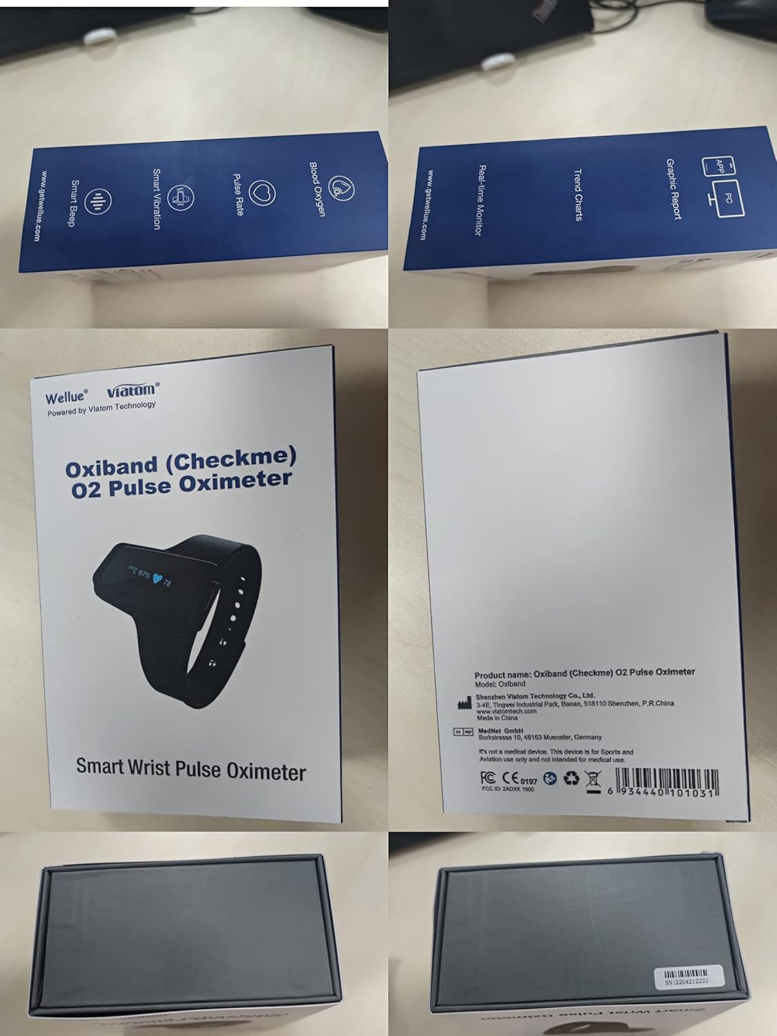 Wellue Checkme O2 Ultra Wrist Pulse Oximeter with Bluetooth SpO2 and Pulse Rate

