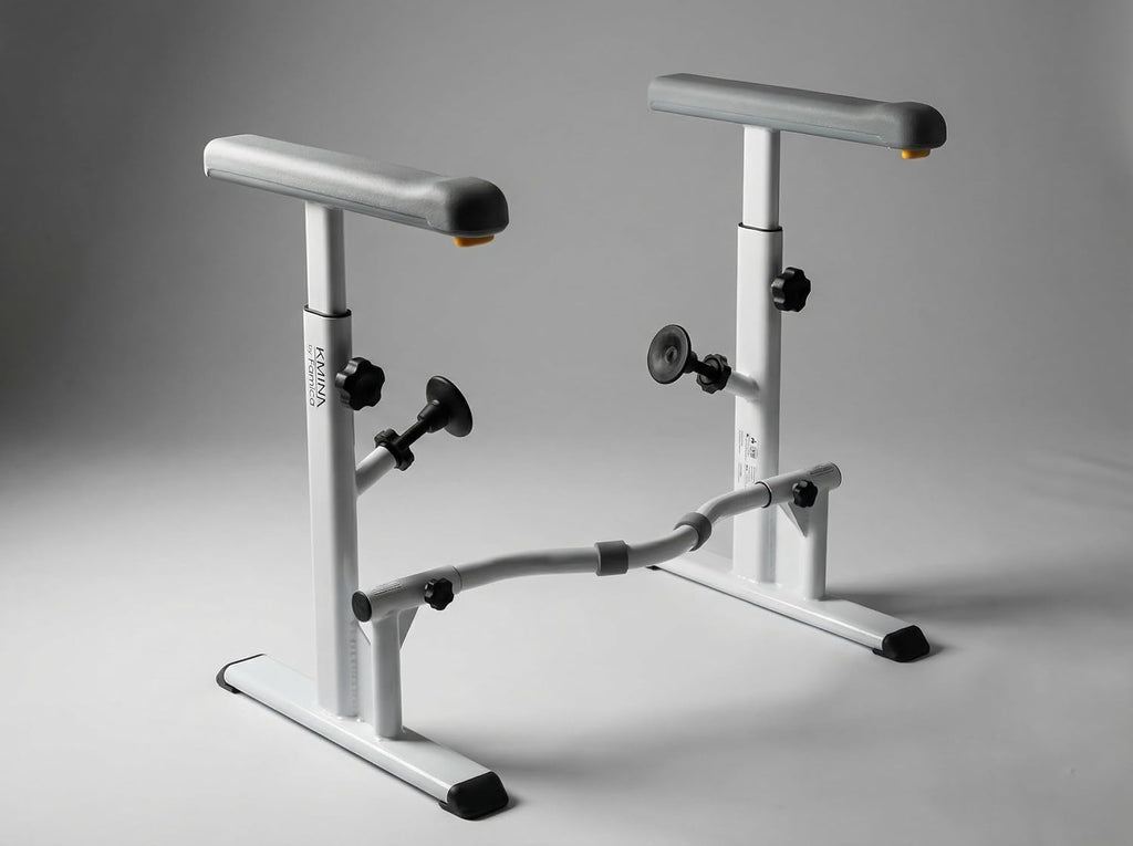KMINA Toilet Safety Rails for Seniors, Adjustable Grab Bars with Handles

