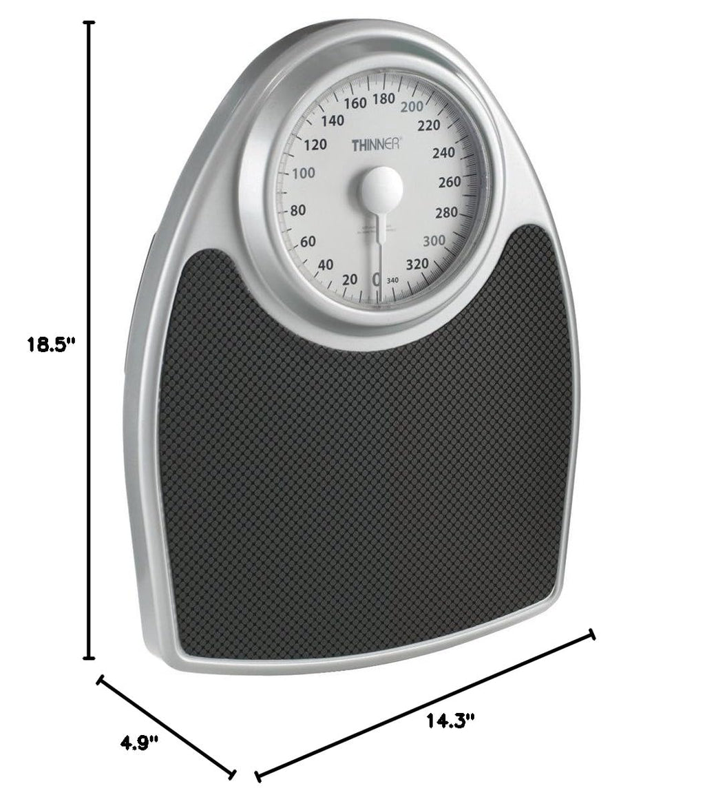 Thinner by Conair Bathroom Weight Scale Rotating Dial Precision Comfort Grip


