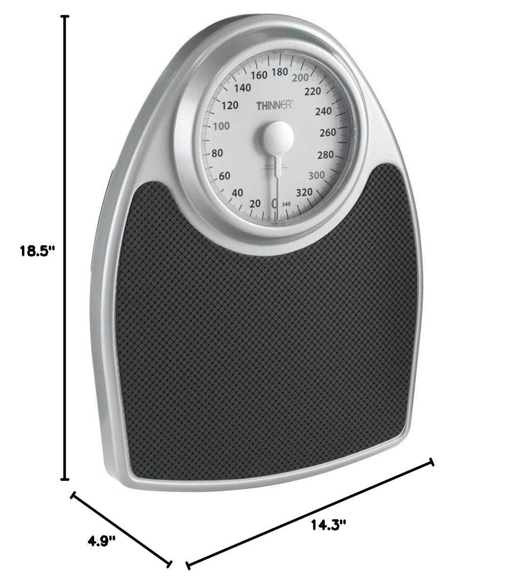 Thinner by Conair Bathroom Weight Scale Rotating Dial Precision Comfort Grip

