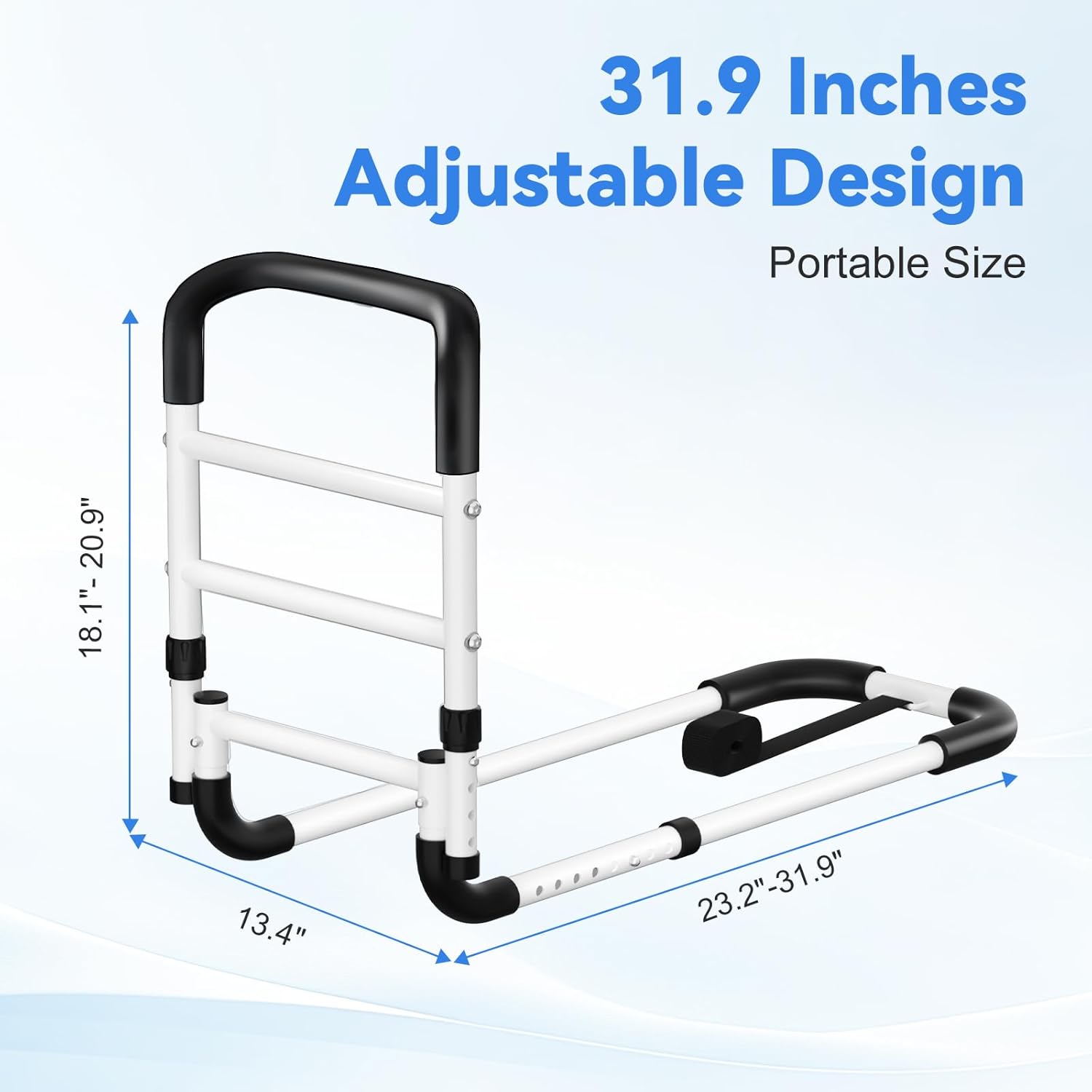 KingPavonini Bed Rails for Elderly Adults Safety, Adjustable Bed Assist with Handle

