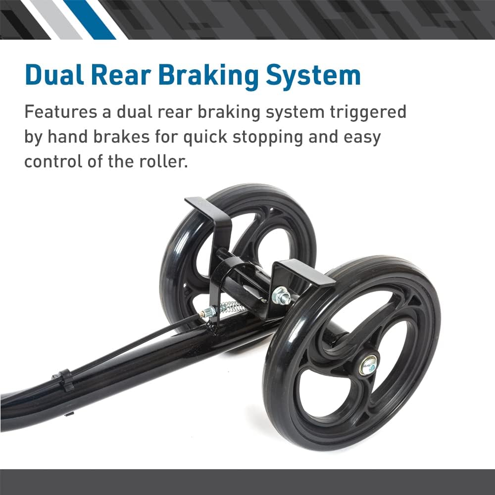 BodyMed Knee Walker Adjustable Steerable Scooter with Dual Brakes and Detachable Basket

