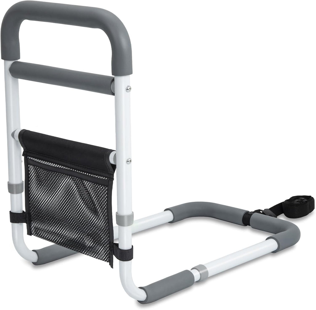 Bed Assist Rail for Elderly Adults, Non-Slip Bed Grab Bar with Storage Pocket

