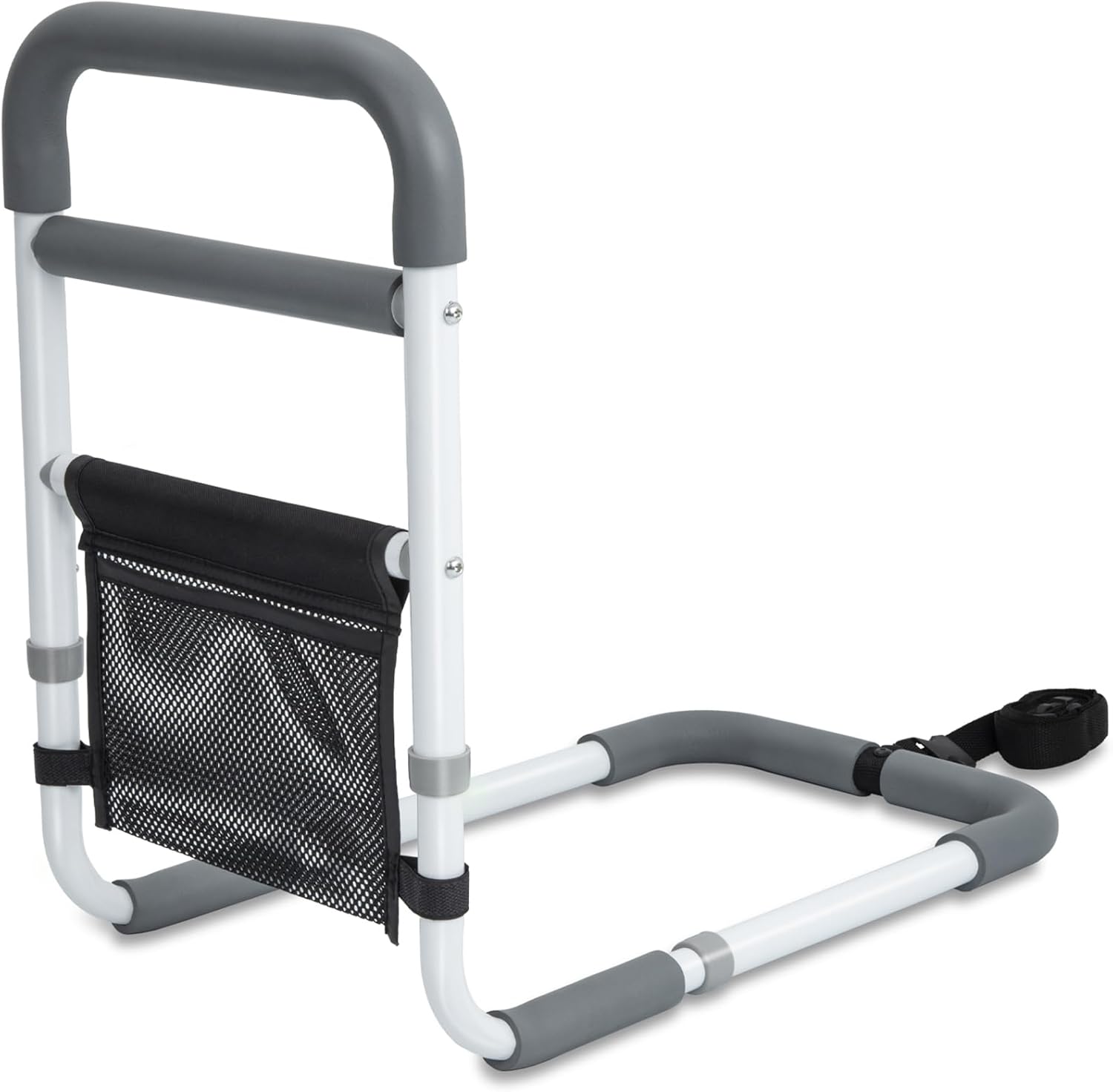 Bed Assist Rail for Elderly Adults, Non-Slip Bed Grab Bar with Storage Pocket

