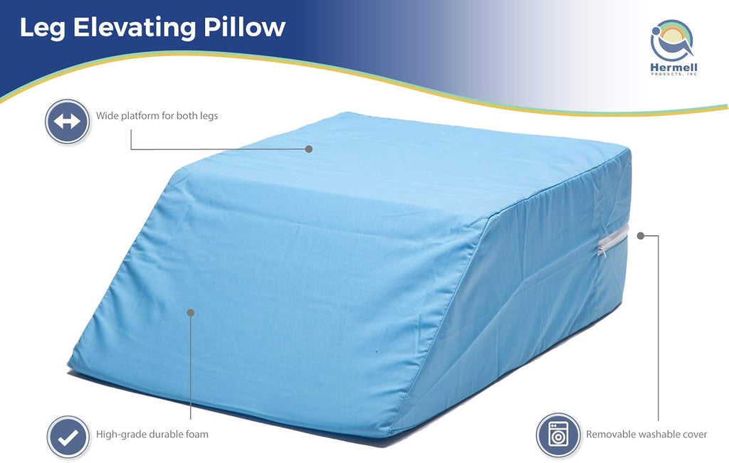 Hermell Zero Gravity Leg Elevation Pillow for Post-Surgery, Leg Pain Relief

