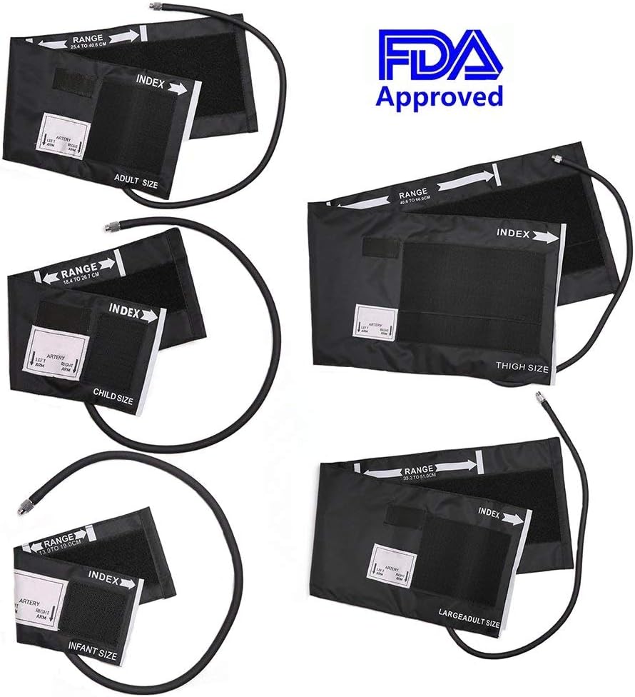 LINE2design Blood Pressure Aneroid Sphygmomanometer Kit with Adult and Child Cuffs

