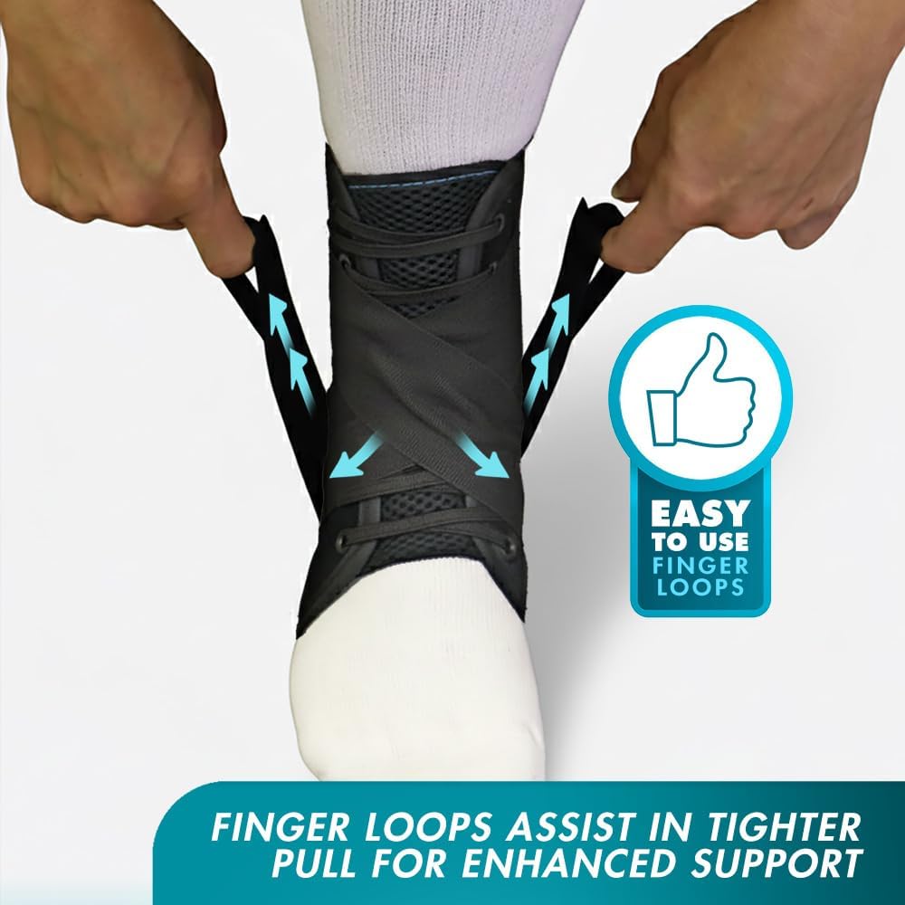 Med Spec ASO Speed Lacer Ankle Brace for Sprains, Peroneal Tendonitis Support

