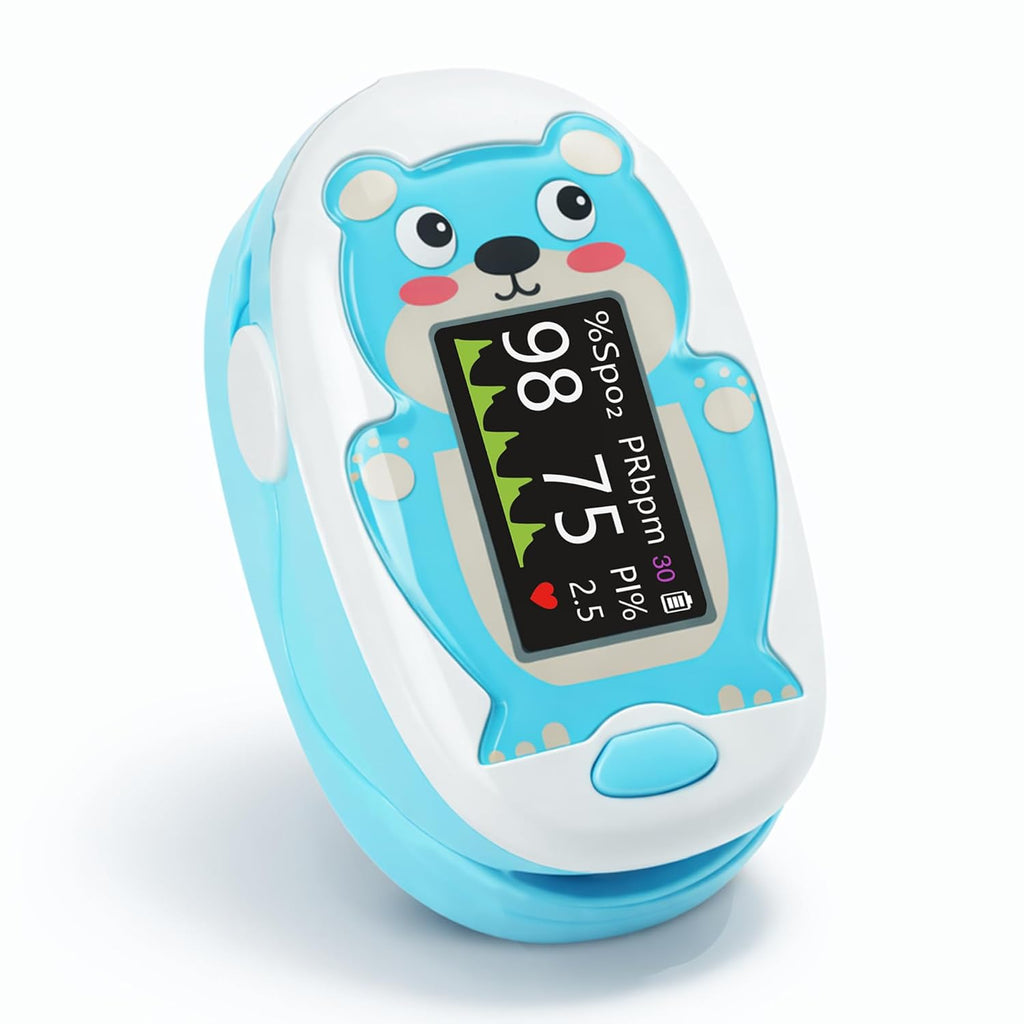Kids Pulse Oximeter Fingertip Blood Oxygen Monitor with Heart Rate Display

