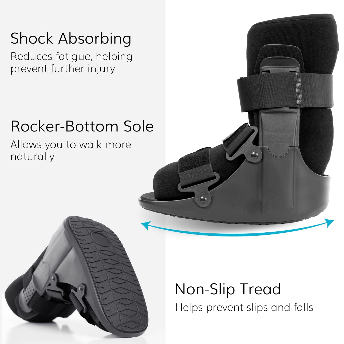 BraceAbility Short Walking Boot Orthopedic Medical Walker for Toe and Ankle Support

