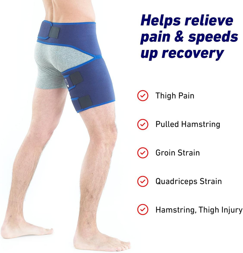 Neo G Groin Brace for Thigh and Hamstring Strain, Adjustable Compression Support


