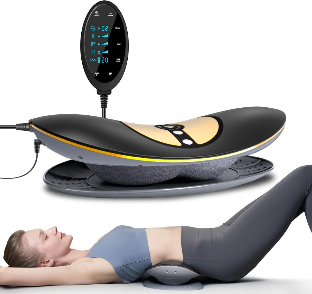 Electric Lumbar Traction Device with Airbag, Electrotherapy, Vibration & Heat

