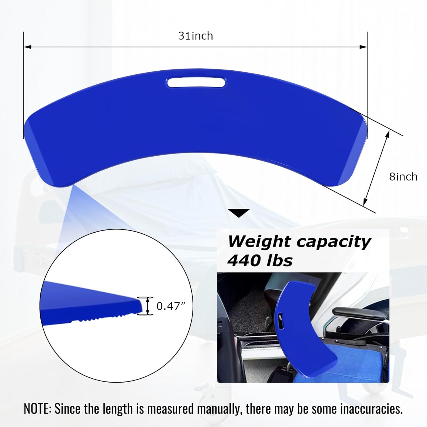 YHK Sliding Transfer Board with Non-Slip Lift Surface, Wheelchair Mobility Aid

