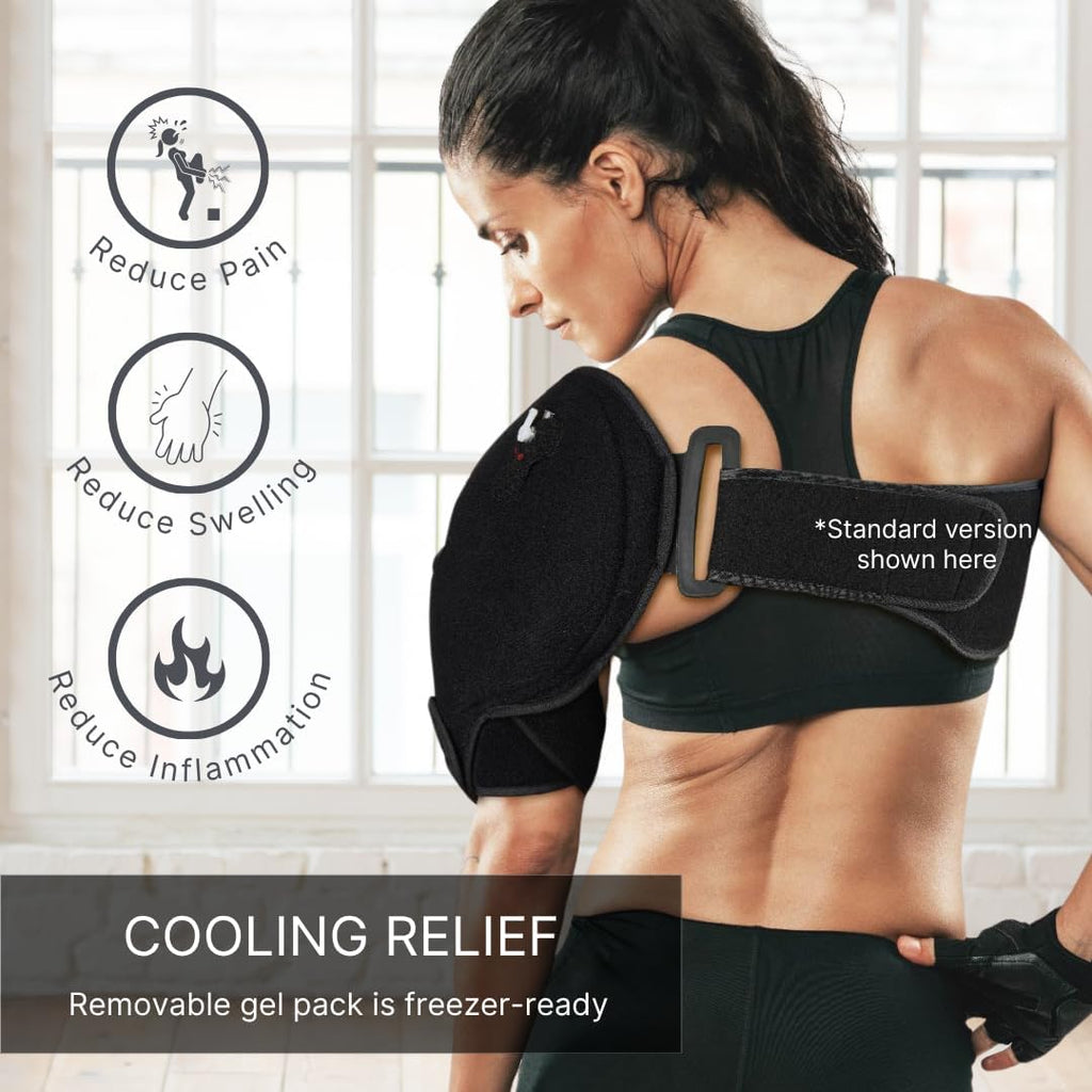 NatraCure Hot/Cold Therapy Shoulder Ice Pack Wrap Brace for Pain Relief

