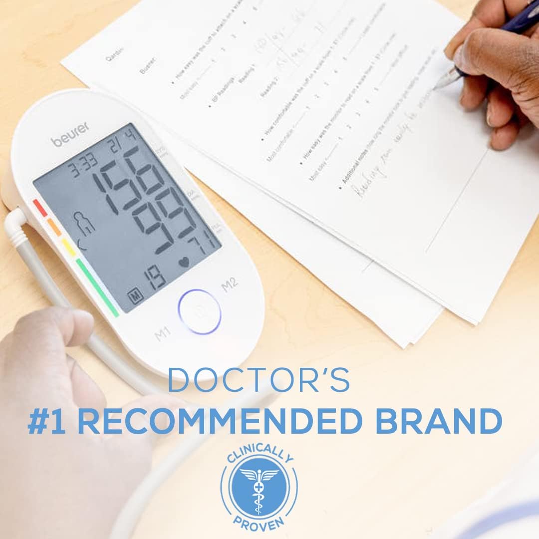 Beurer Upper Arm Blood Pressure Monitor with XL Backlit Display and Rest Indicator

