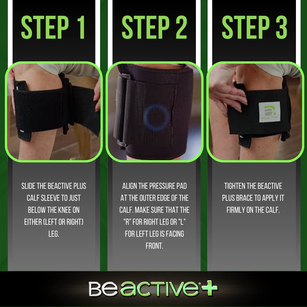 BeActive Plus Acupressure Brace for Sciatica Relief, Calf Pressure Pad

