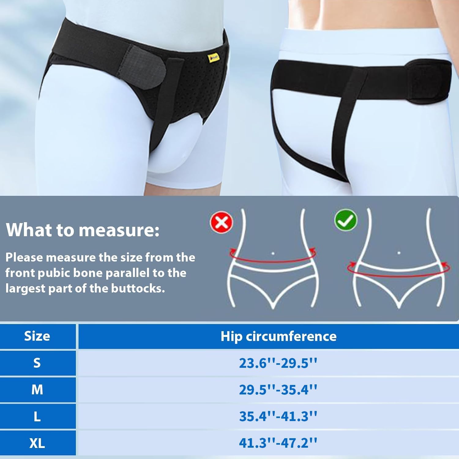 TENB Hernia Belt for Men, Adjustable Inguinal & Sports Hernia Support Truss

