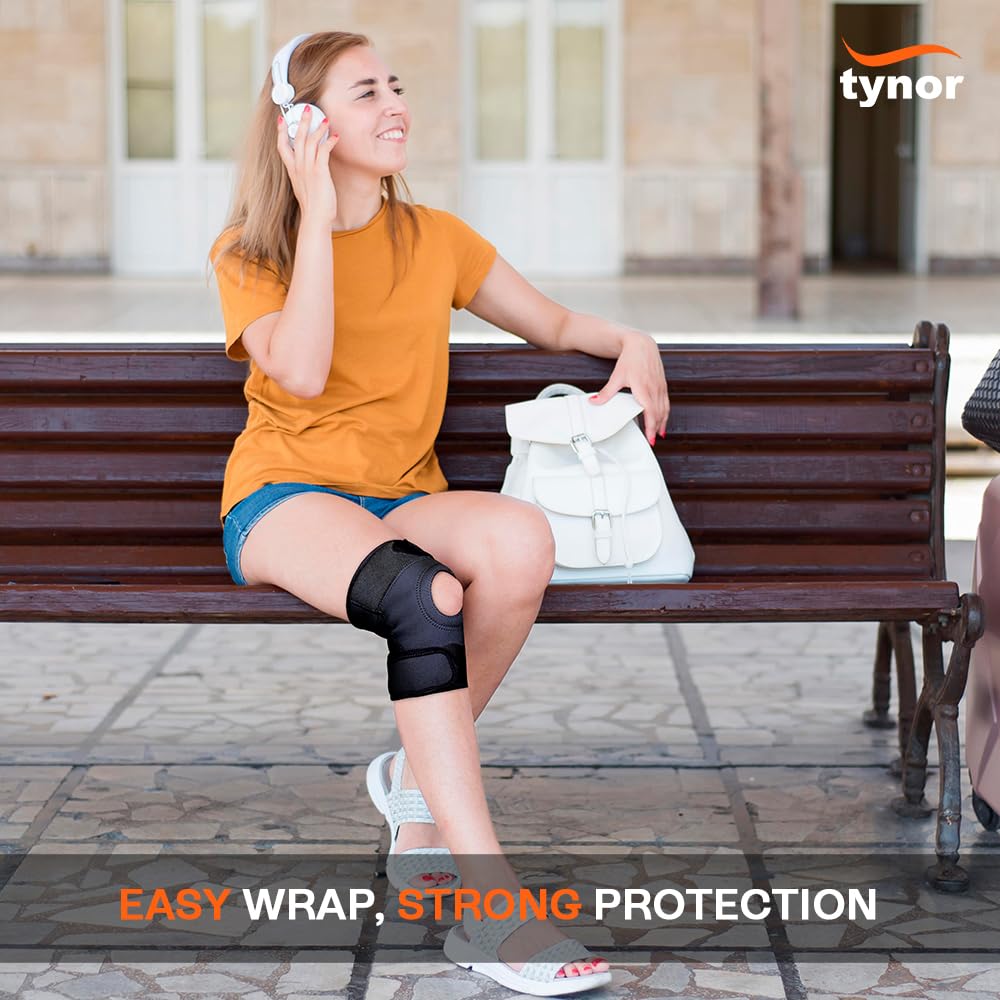 TYNOR Adjustable Knee Compression Sleeve with Neoprene Patella Support Brace

