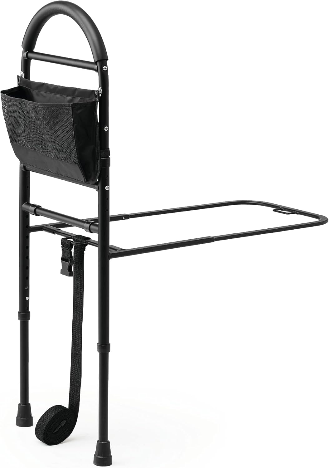 Medline Bed Assist Bar with Storage Pocket, Height-Adjustable Bed Rail

