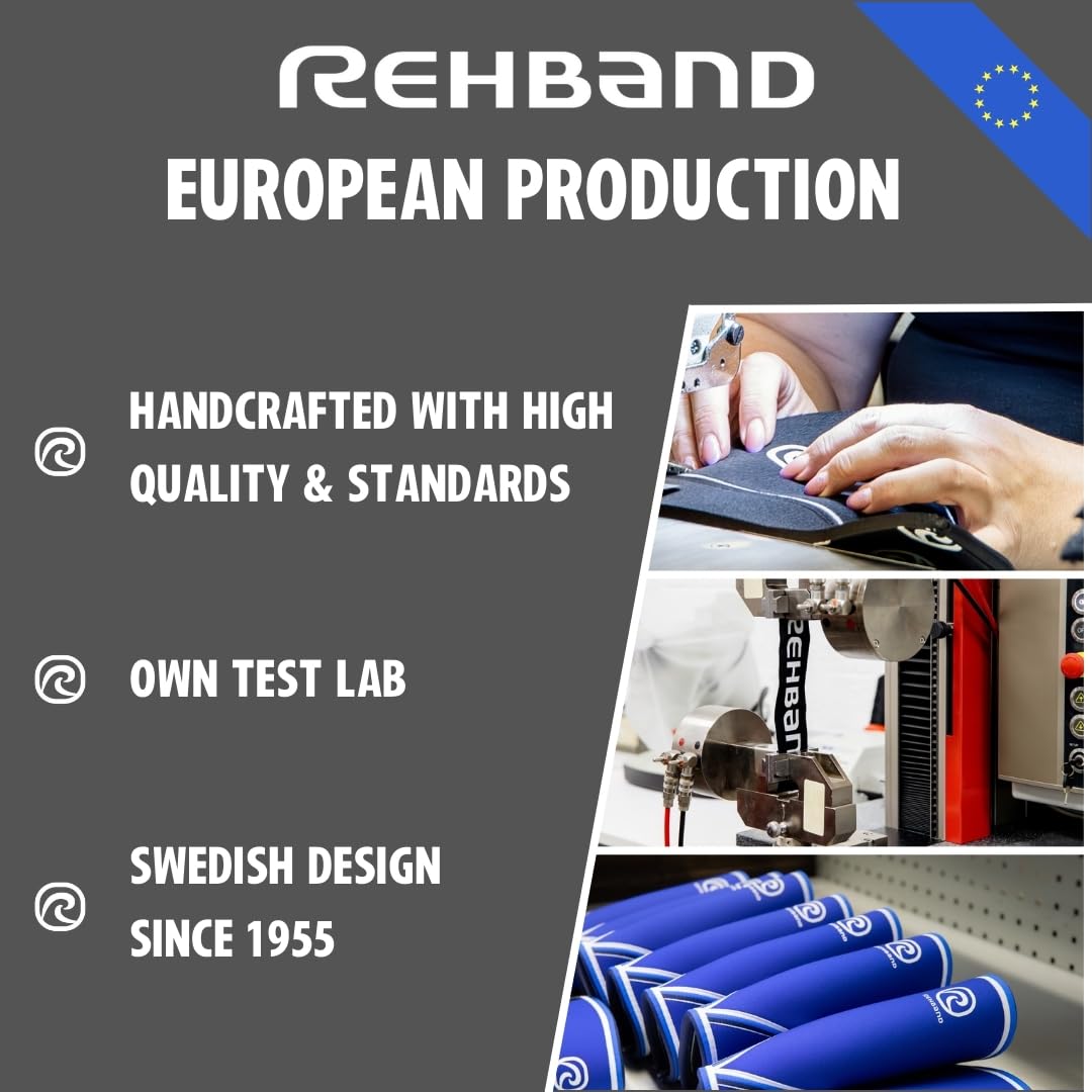 Rehband 5mm Neoprene Knee Compression Sleeves for Weightlifting & Training

