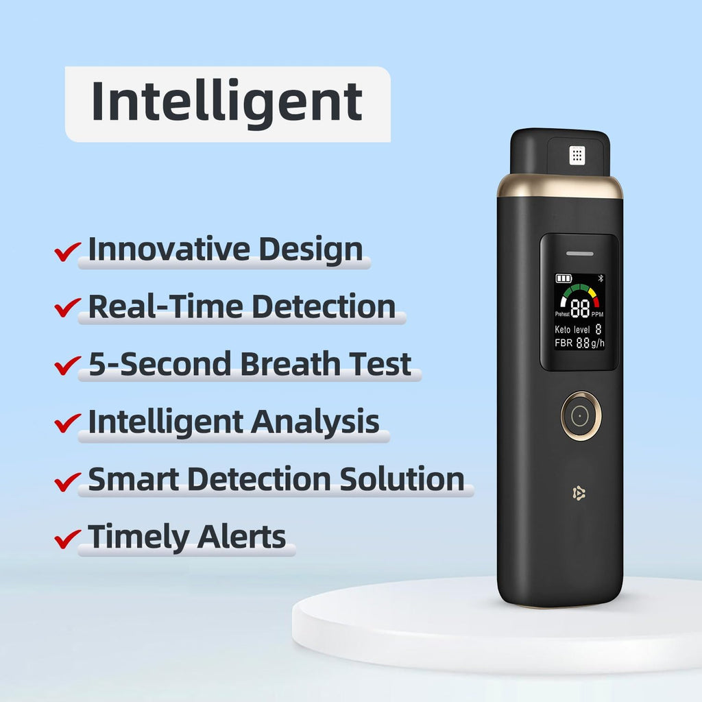 Ketone Breath Analyzer & Ketosis Meter, Portable Acetone Breath Tester

