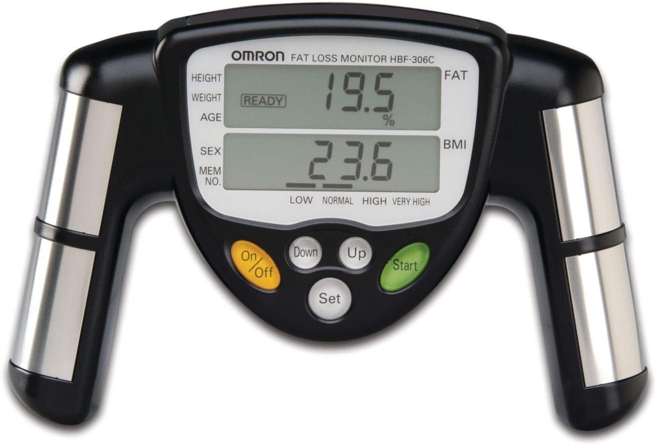 Omron HBF-306C Handheld Body Fat Monitor with Bioelectrical Impedance

