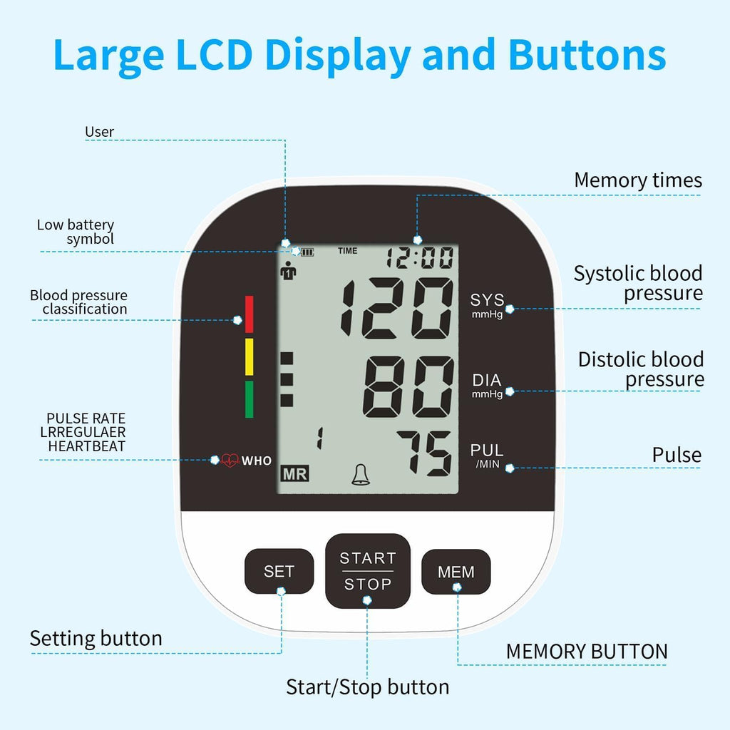 CardioVantage Upper Arm Blood Pressure Monitor for Home Use, Large Cuff, 2-User

