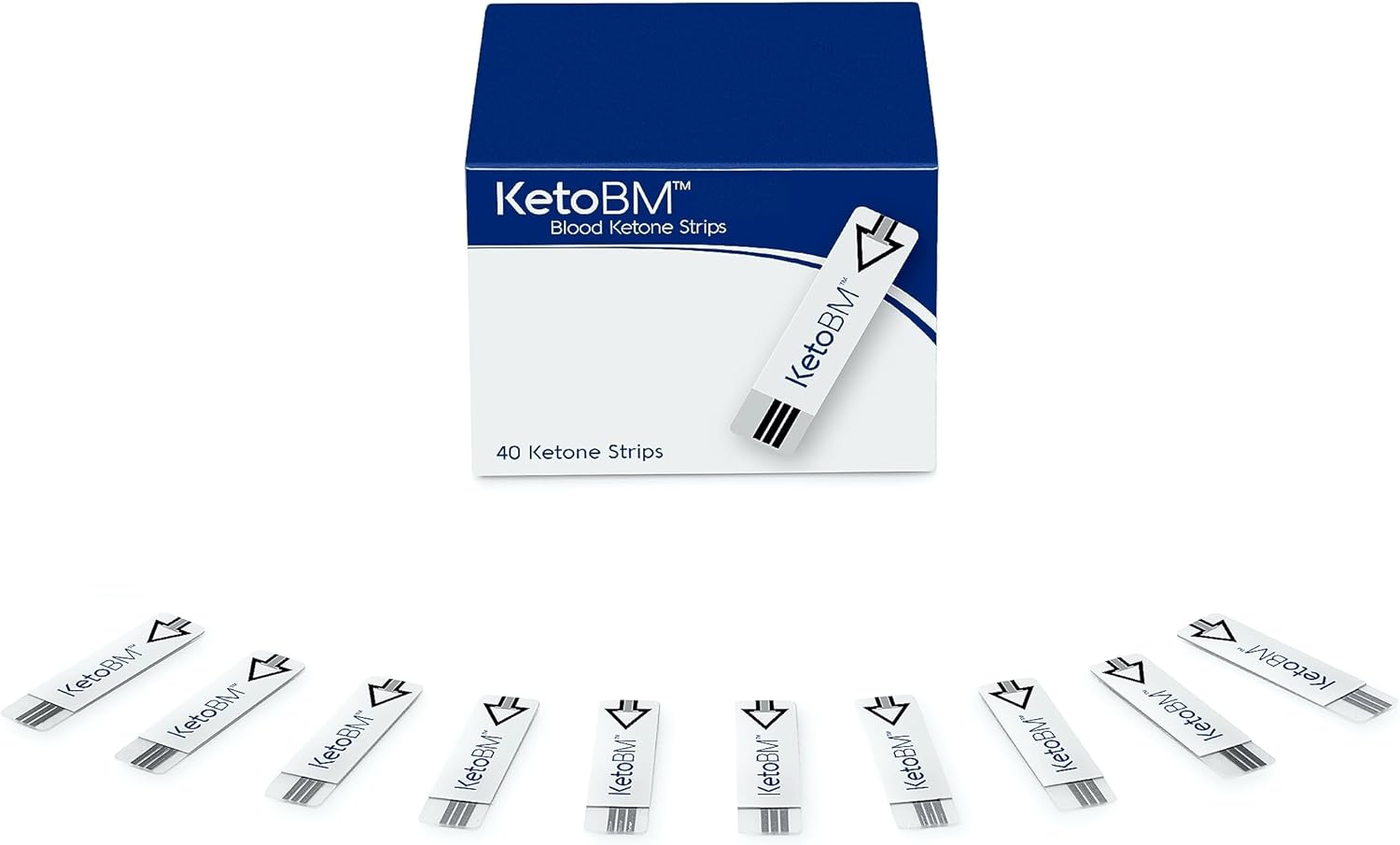 KetoBM Blood Ketone Test Strips for Ketone Only Meter, 40 Count

