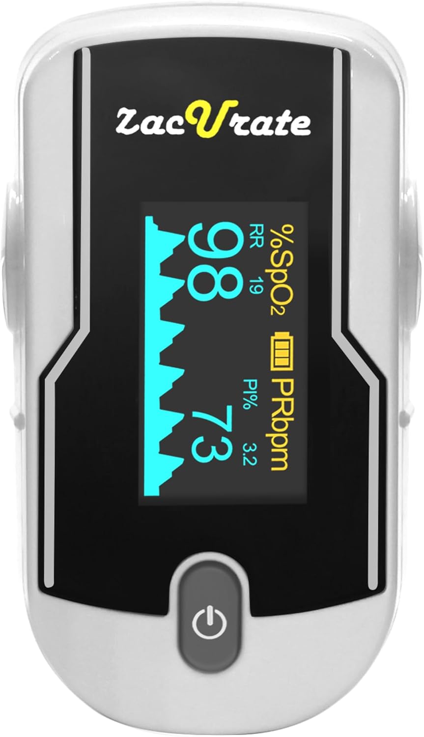 Zacurate 500E-B Wireless Bluetooth Fingertip Pulse Oximeter with App, SpO2 & Heart Rate

